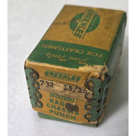 Vintage Greenlee Radio Chassis Punch Round 15/16 READ - Picture 1 of 5